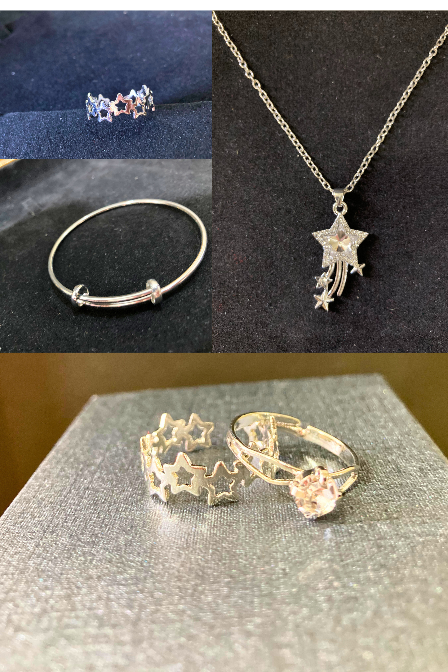 Complete Jewelry Set - Earrings, Karra, Locket and Couple Rings