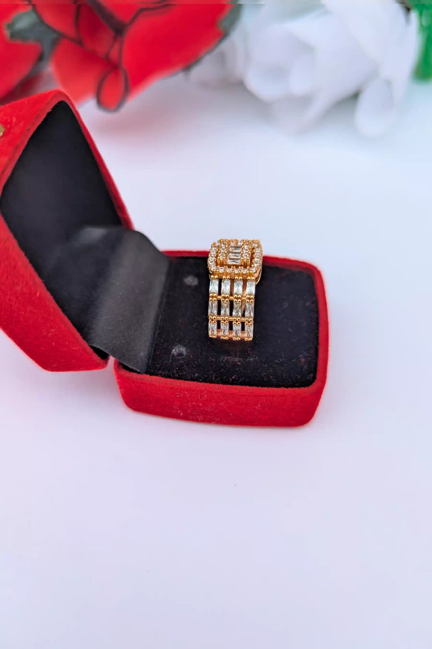 Golden Designer Ring for Women – Valentina Jewelry