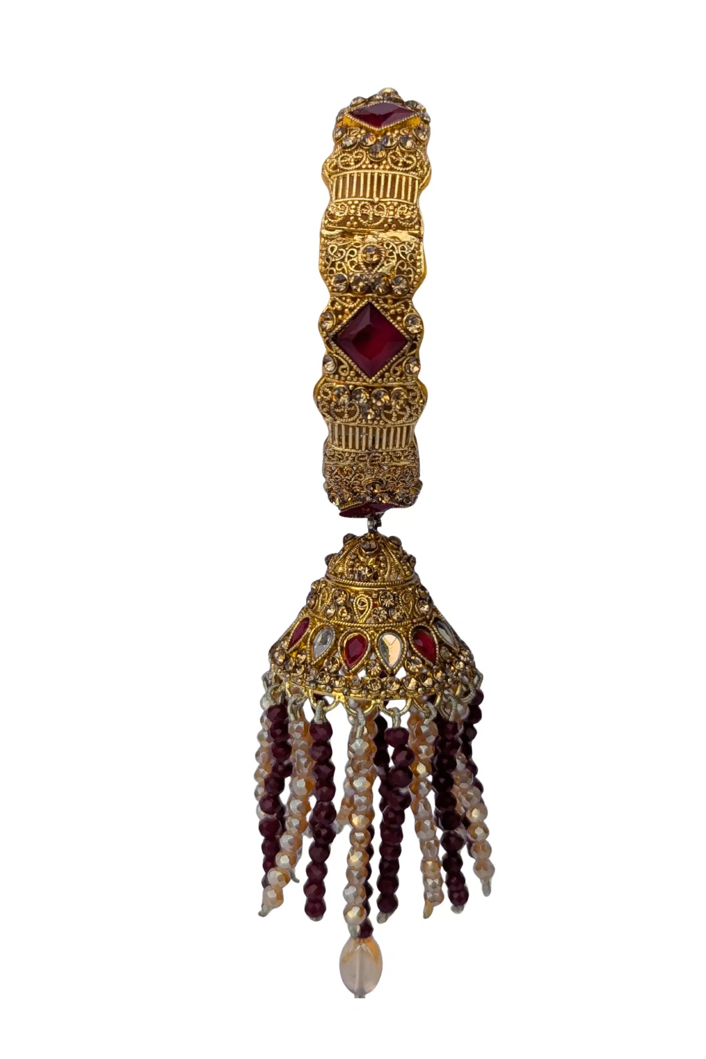 Golden Jhumka Karra for Girls – 1 Piece Bangle with Hanging Beads