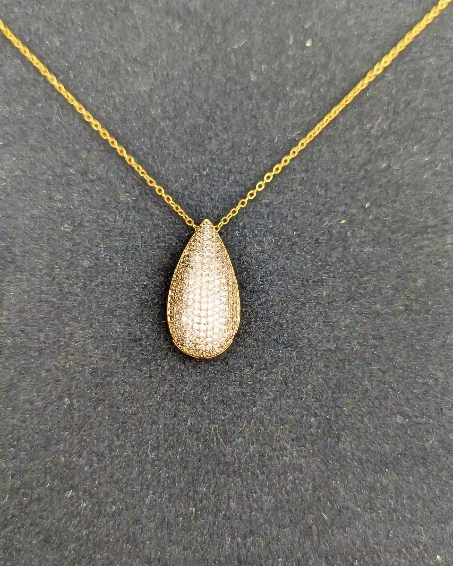 Golden Drop Locket Set with Earrings