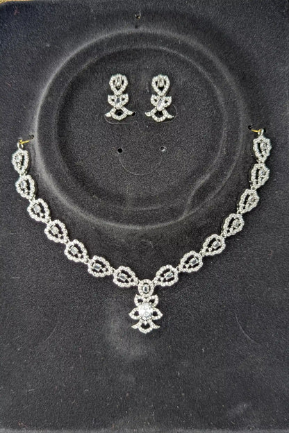 1 Carat Necklace and Earrings Set for Girls