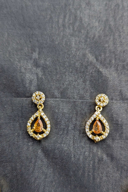 Necklace and Earrings Set with Centerpiece Crystals - NKL 133