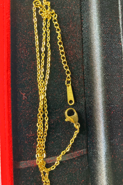 Stylish Black Clover Pendant and Earring Set for Girls and Women