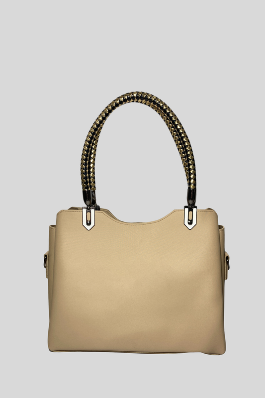 Beige Formal Handbag for Women