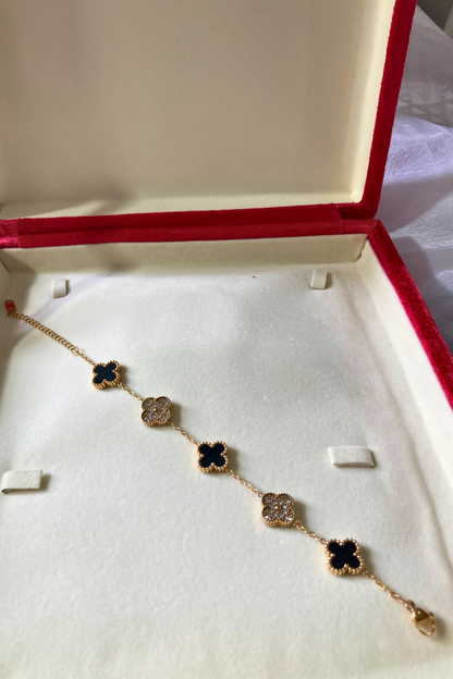Elegant Flower Charm Bracelet for Girls and Women