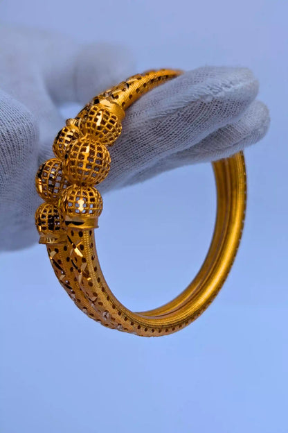 Exclusive 2-Piece Golden Bangles Set for Girls