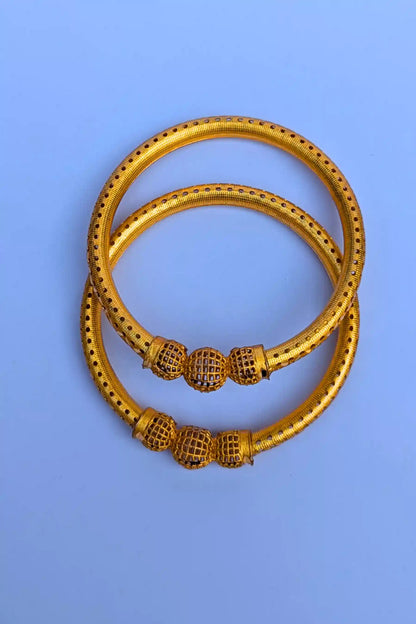 Exclusive 2-Piece Golden Bangles Set for Girls