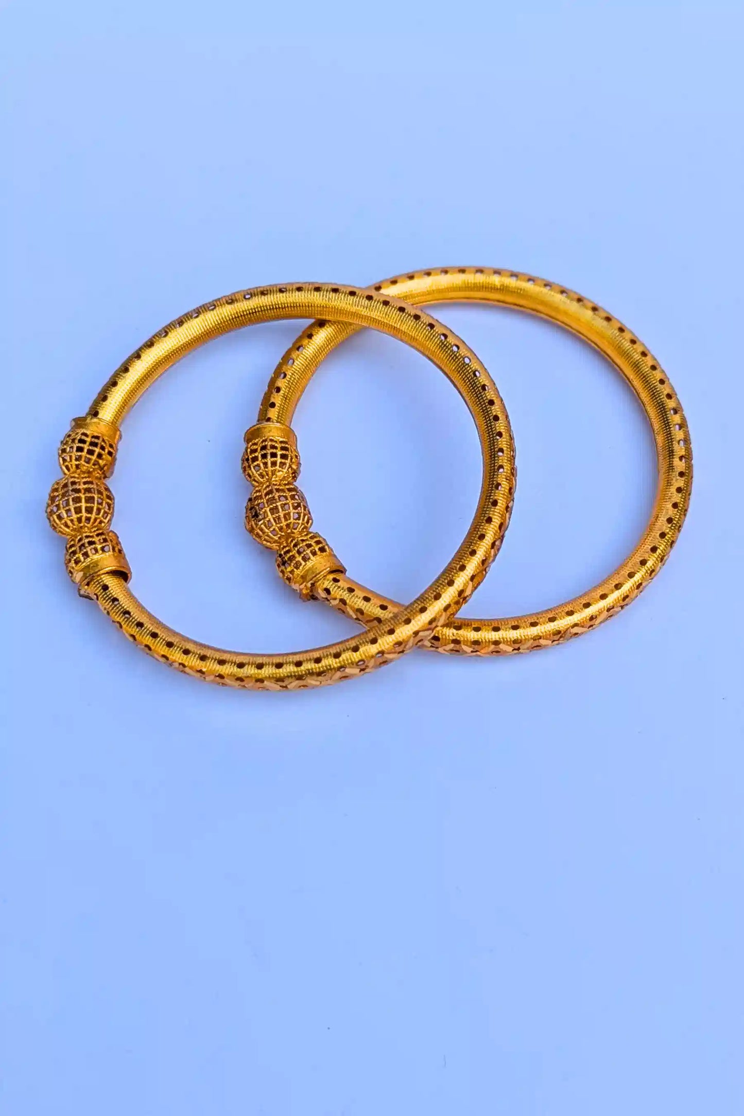 Exclusive 2-Piece Golden Bangles Set for Girls