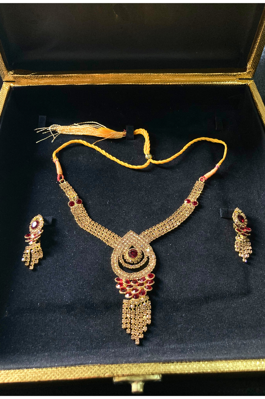 Charming Choker Set - Necklace and Earrings for Girls