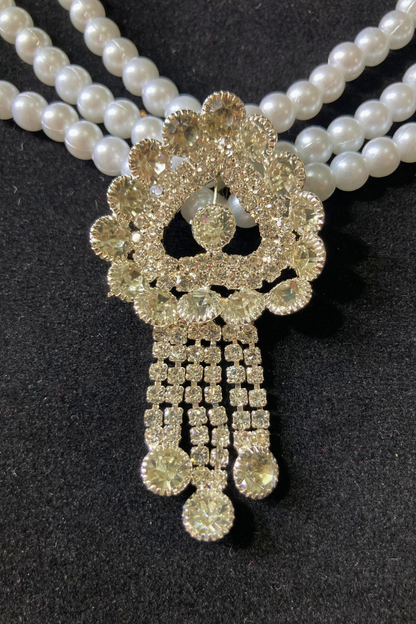Pearl Choker and Earring Set for Women