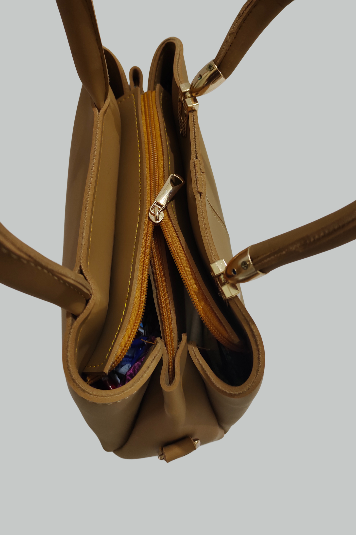 Gold Classic Handbag for Women - Valentina Bags