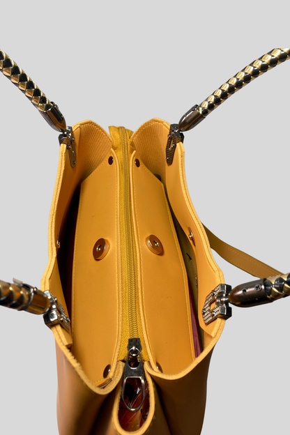 Yellow Formal Handbag for Women