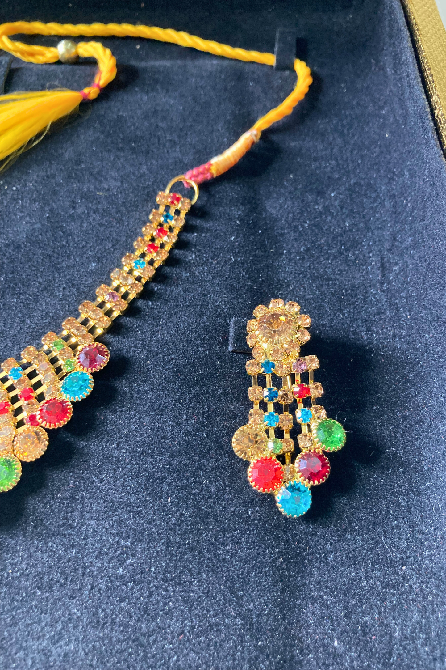 Charming Multi-Color Necklace and Earring Set for Girls