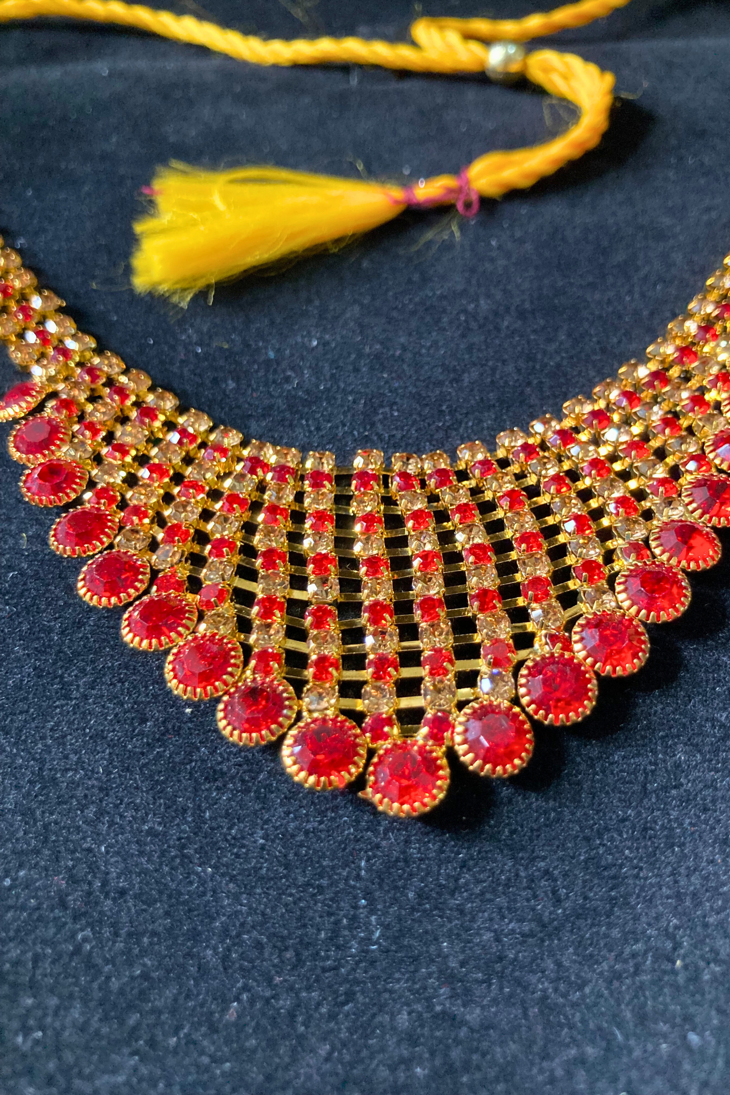Red Pearls Necklace Set and Earring for Girls