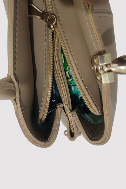 Classic Tan Handbag For Women - Valentina Bags