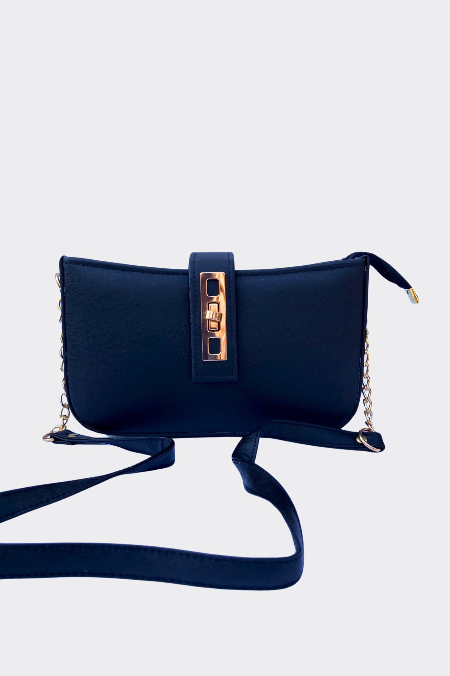 Navy Alina Ladies Bag  front view strap