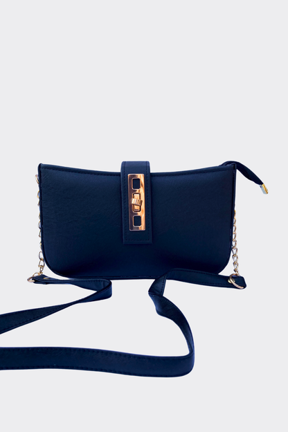 Navy Alina Ladies Bag  front view strap