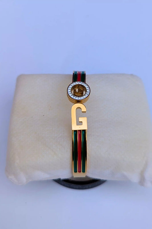 Bracelet with G logo on a white background