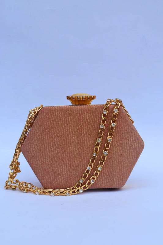Bridal Clutch Bag with Pearl Chain