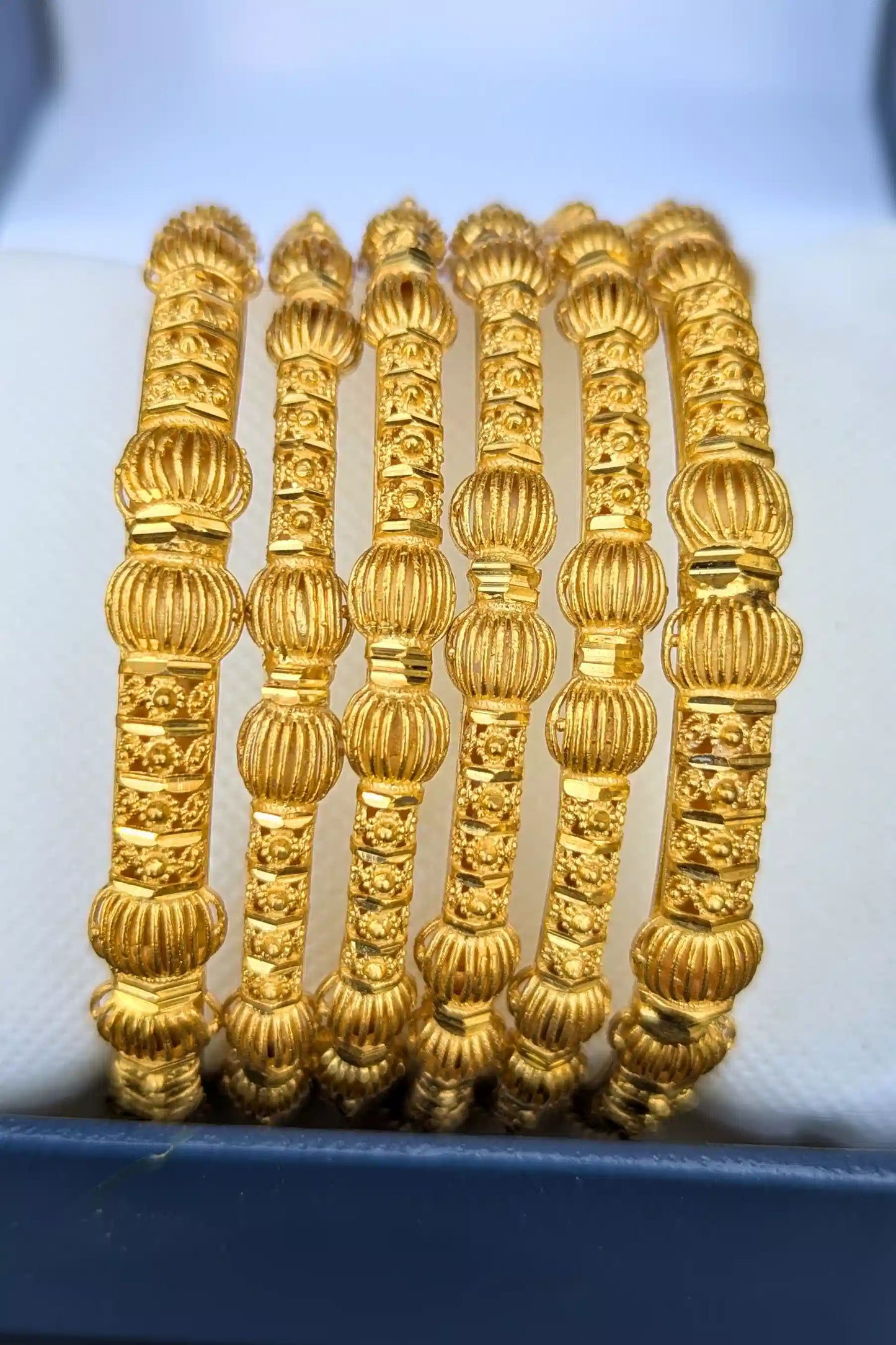 Gold plated bangles for bride