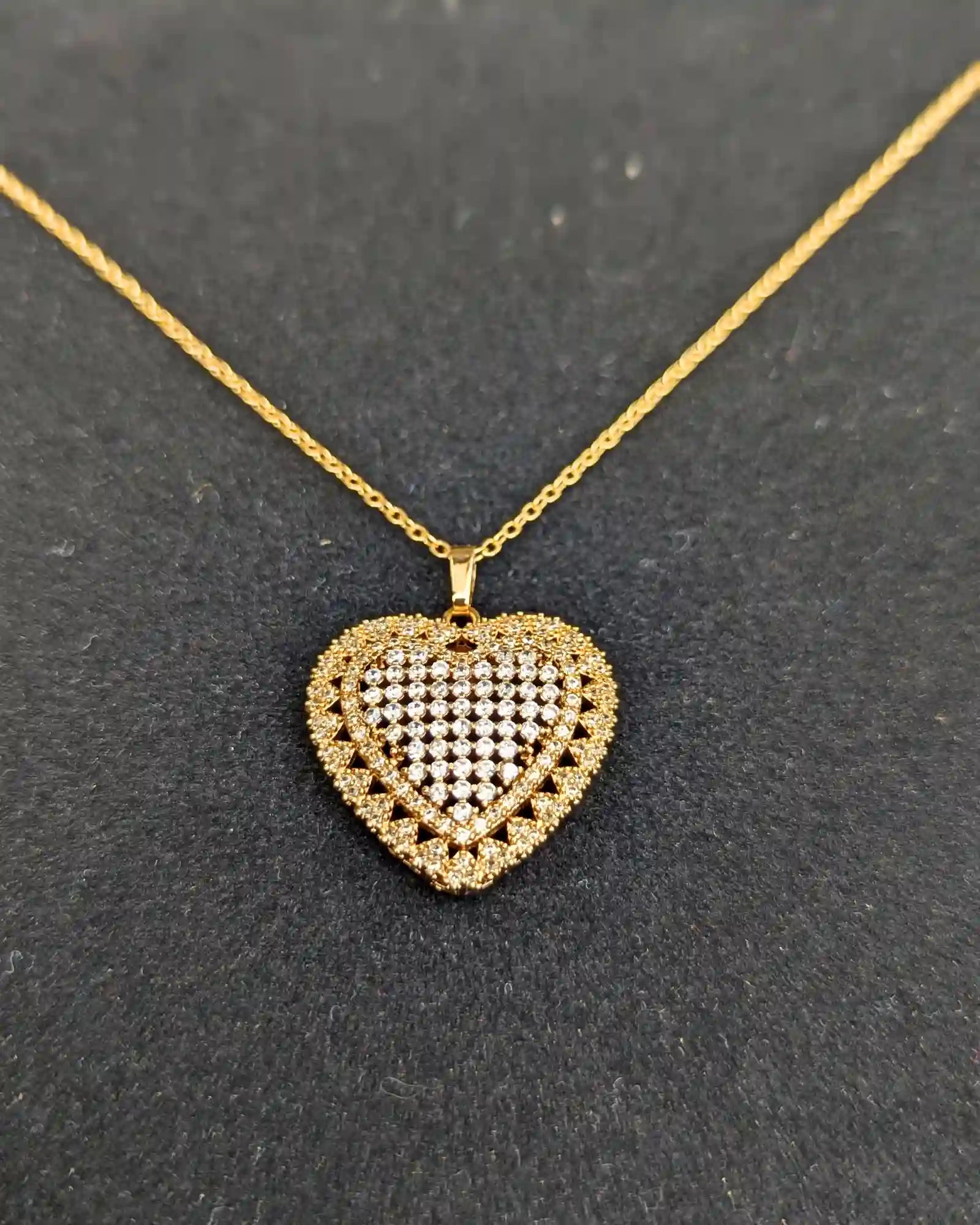 Golden Heart Locket with Earrings – Jewelry Set for Girls and Women