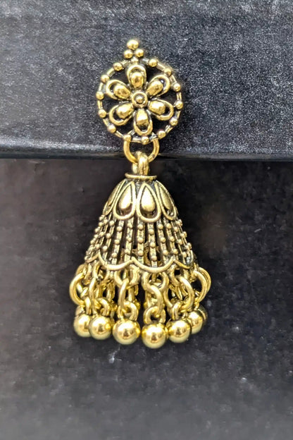 Golden Traditional Jhumkay for Girls – Lightweight and Beautiful Design