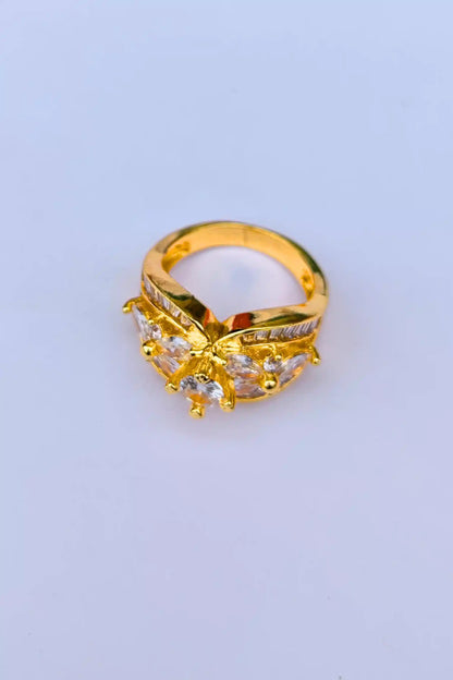Golden Ring For Girls With Pearls - Valentina Jewelry