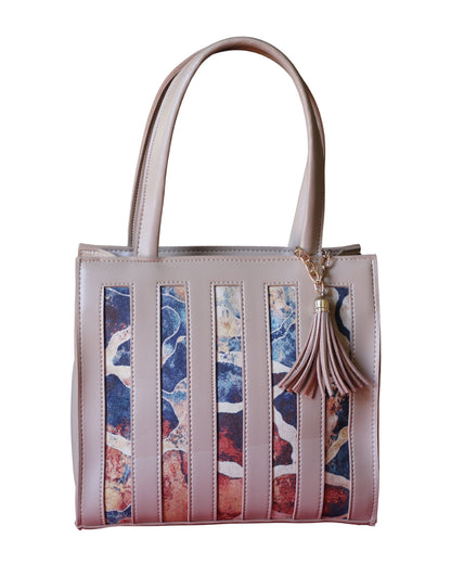 Rangoon Mustard Color Marbella Mosaic Tote Handbag for Girls