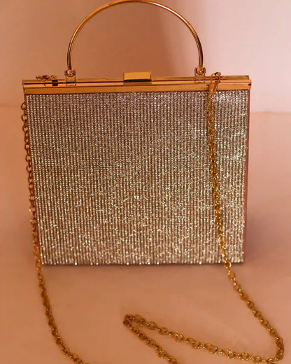 Pink Party Clutch – Evening Purse for Women with chain strap