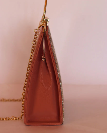 Pink Party Clutch – Evening Purse for Women side view