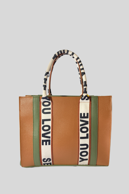 SEE YOU LOVE Large Leather Tote Bag – Stylish & Spacious Ladies Handbag