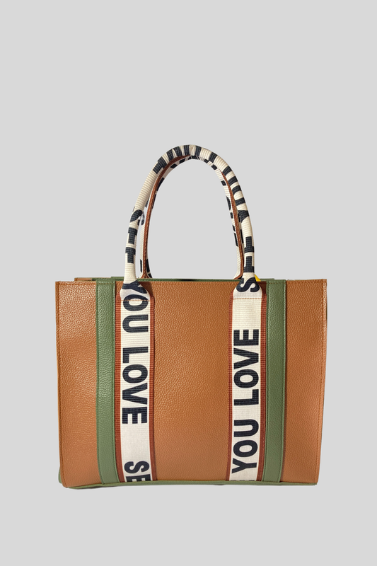 SEE YOU LOVE Large Leather Tote Bag – Stylish & Spacious Ladies Handbag