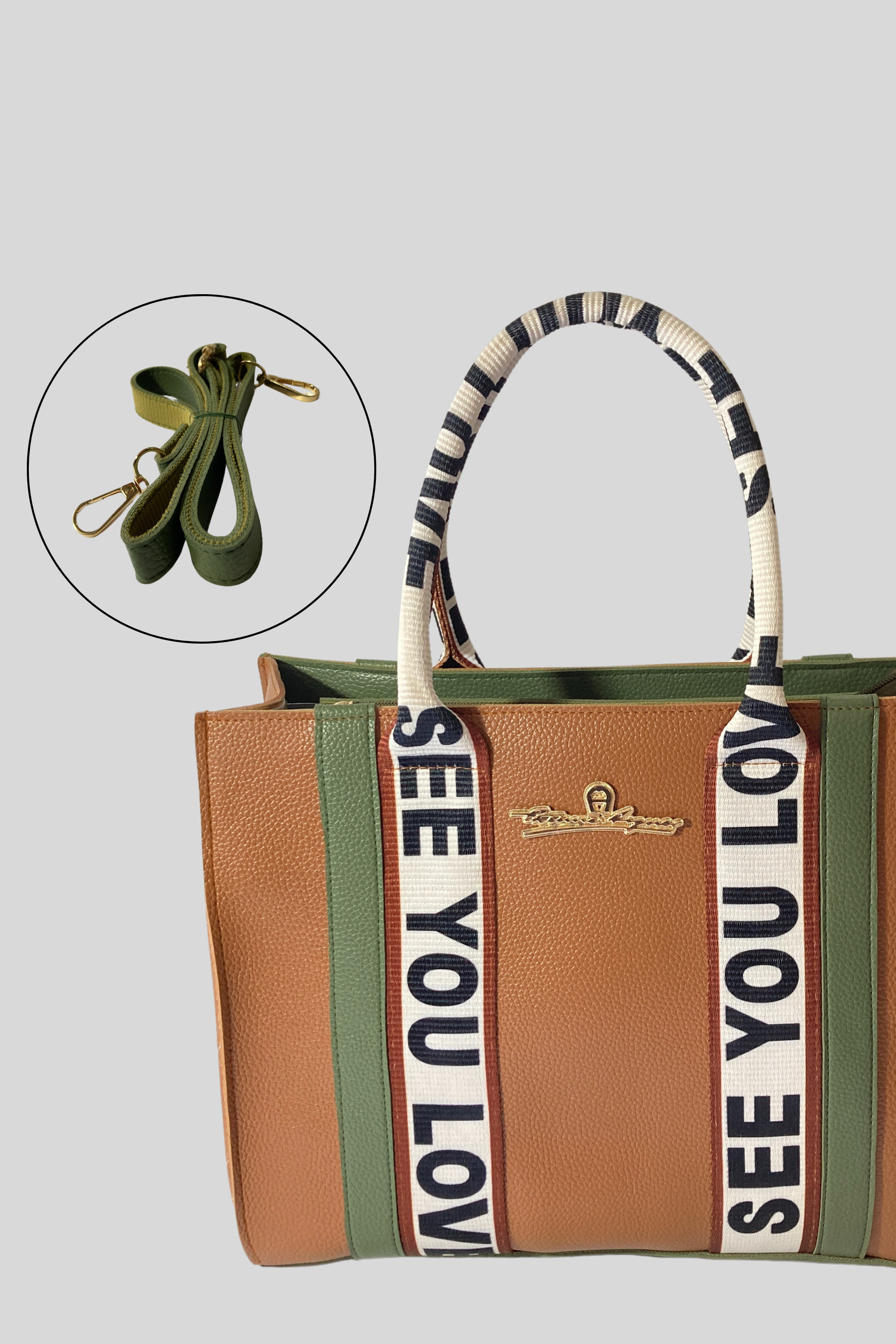 SEE YOU LOVE Large Leather Tote Bag – Stylish & Spacious Ladies Handbag with strap