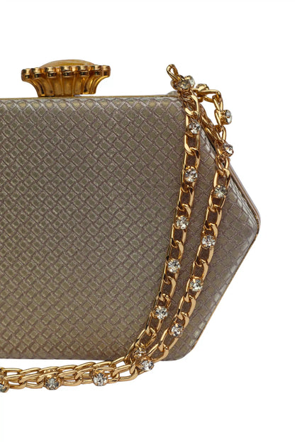 Fancy Bridal Clutch Bag with Pearl Chain - Valentina bags for women