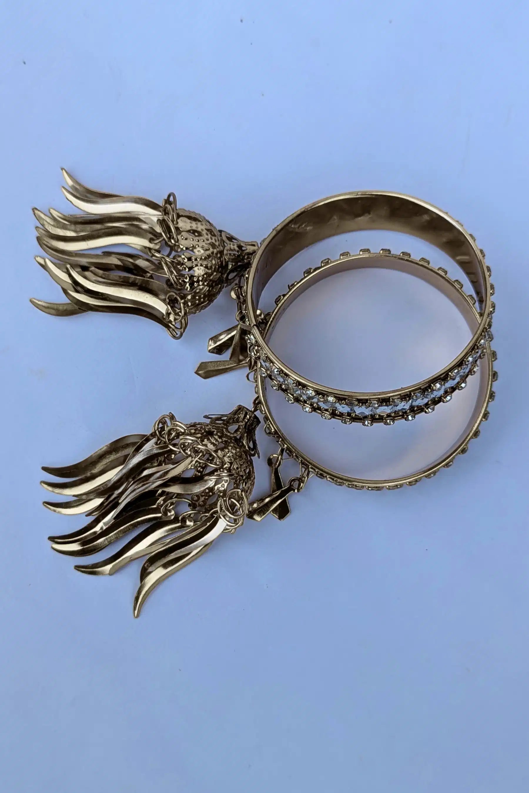 Silver Latkan Jhumka Bangles – Stylish Festive Jewelry for Girls