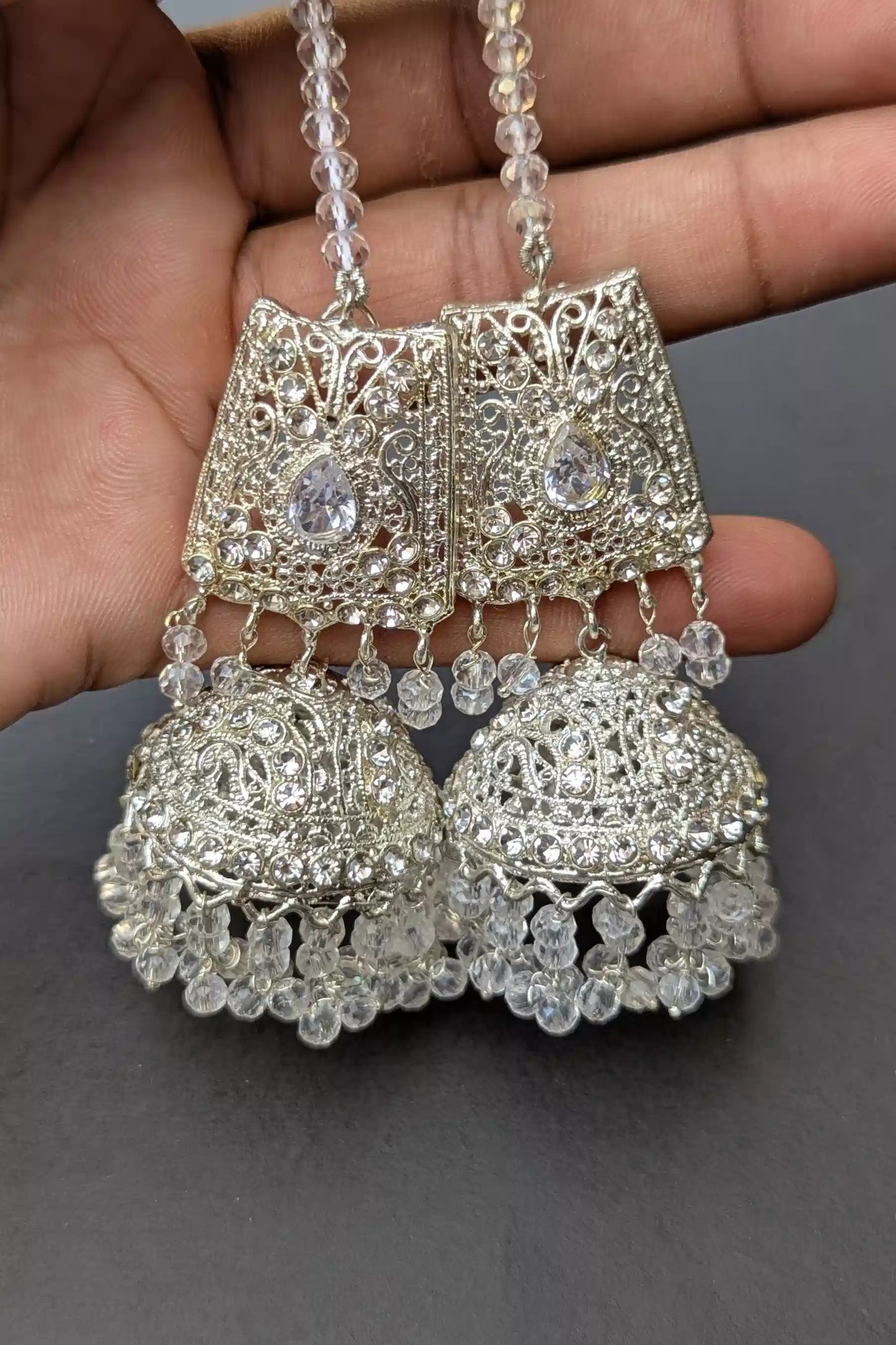Bridal Jewelry Set (Jhumki, Matha Patti, and Necklace) Valentina Jewelry