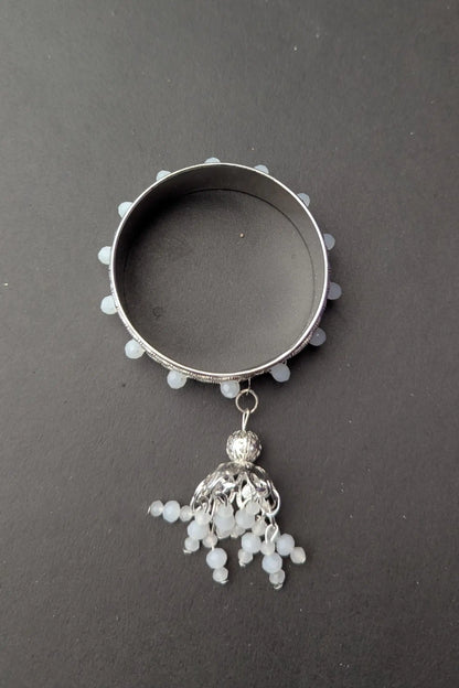 Silver Jhumka Latkan Bangles for Girls