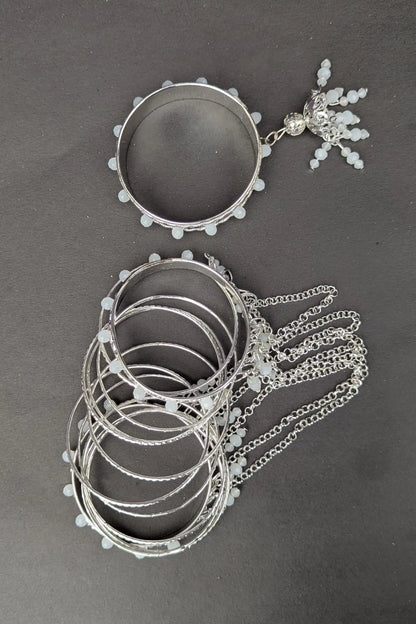 Silver Jhumka Latkan Bangles for Girls