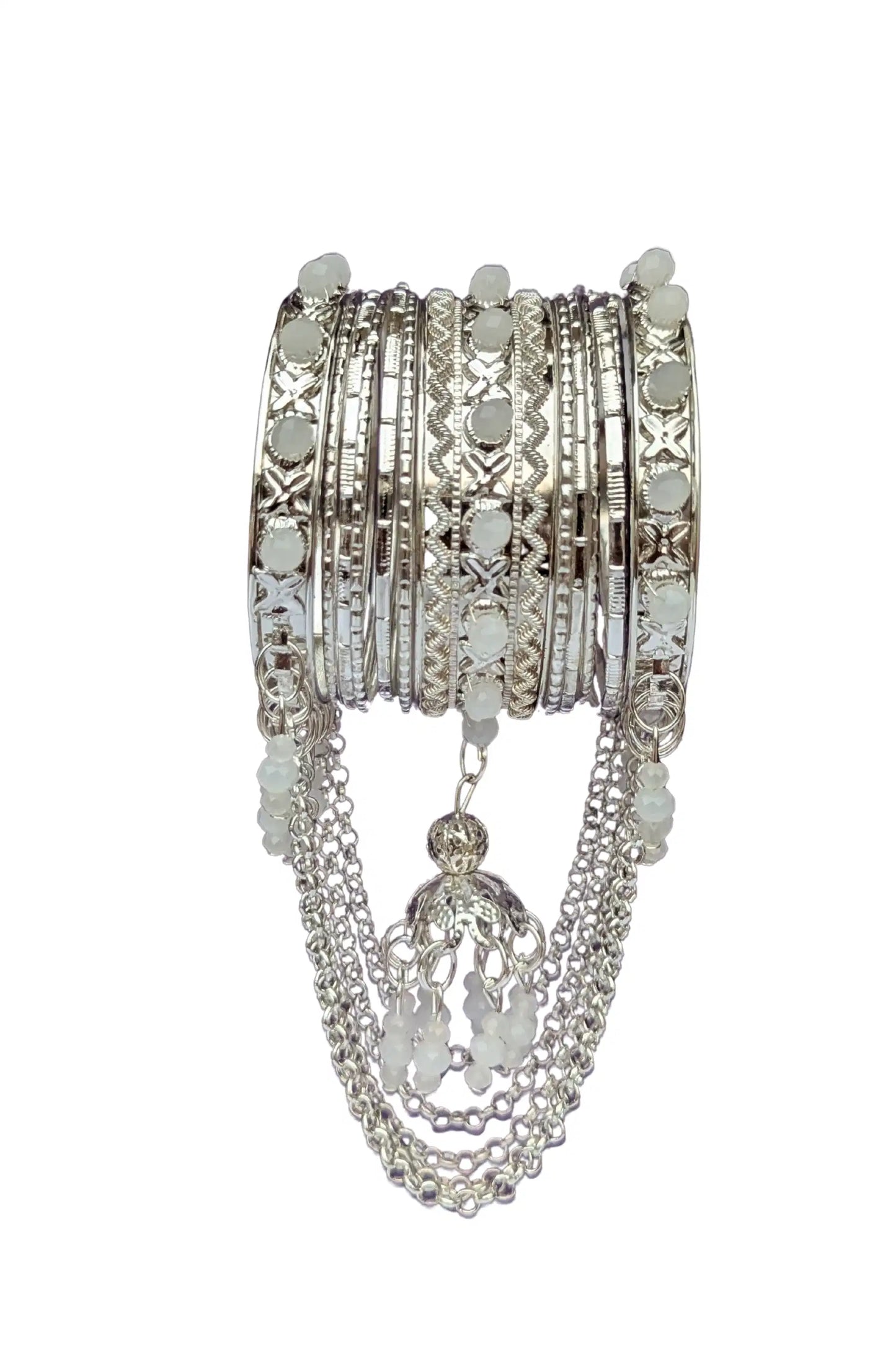 Silver Jhumka Latkan Bangles for Girls