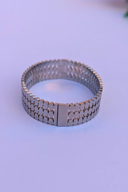 silver layer bracelet