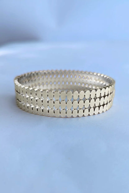 silver layer bracelet