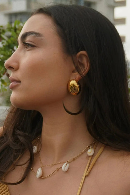 Golden Stud Earrings for Girls