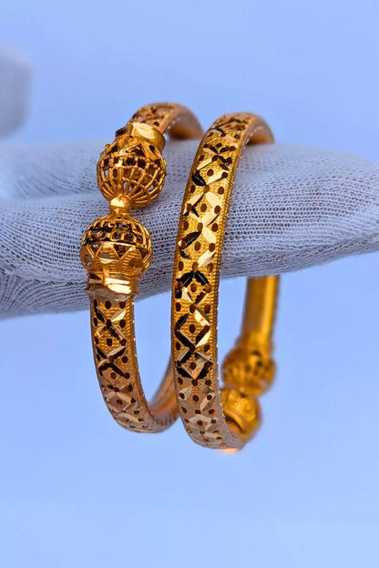 Exclusive 2-Piece Gold Bangles Set for Girls