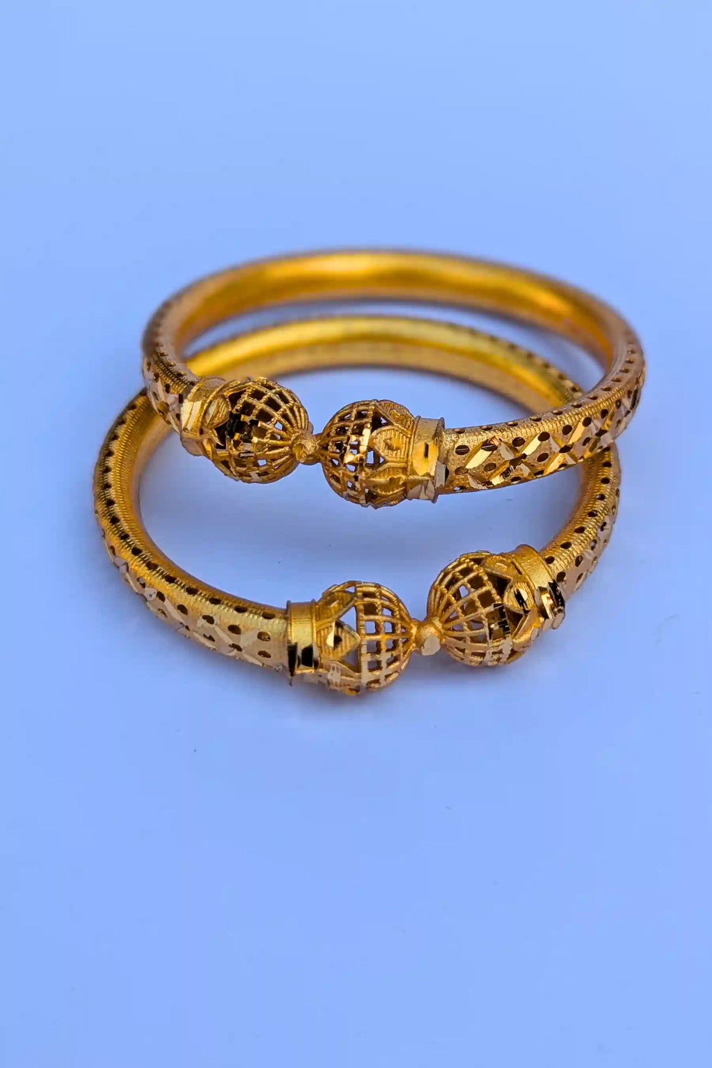 Exclusive 2-Piece Gold Bangles Set for Girls
