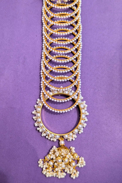 Fancy Pearl Gajra Bangles for girls