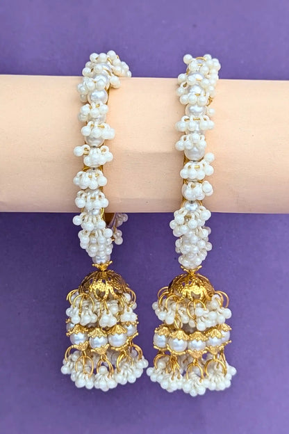 Fancy Pearl Gajra Bangles for girls