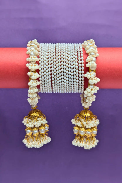 Fancy Pearl Gajra Bangles for girls