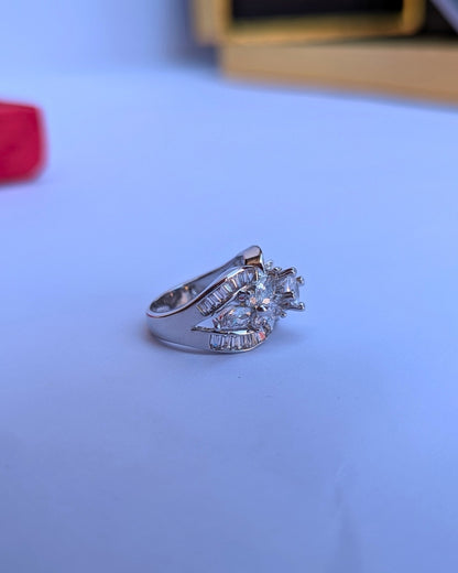 Silver color rings for women side view