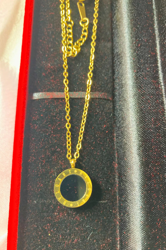 Stylish Black Pendant and Clover Earring Set for Girls and Women