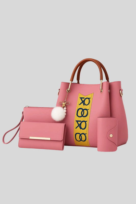 Stylish Ladies Bags – 4 Piece Women Bags with Purse, Pouch, and Clutch